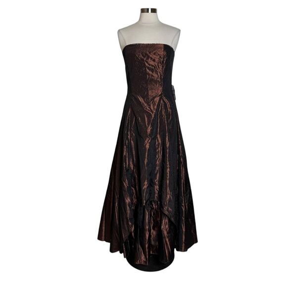 Vintage Scott McClintock Brown Strapless Sparkle Evening Gown Dress Womens 12 - Picture 12 of 12